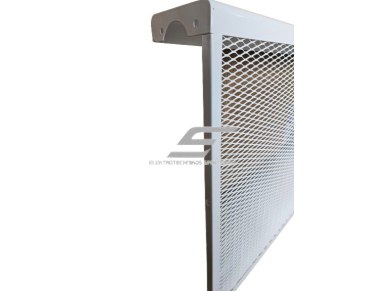 Dekoratyvinės plieninės radiatorių grotelės - apdaila | 7 sekcijų ketaus radiatoriui | metalinės | 690x610x140mm | balta | DRG7 1 Dekoratyvinės plieninės radiatorių grotelės - apdaila | 7 sekcijų ketaus radiatoriui | metalinės | 690x610x140mm | balta | DRG7 1