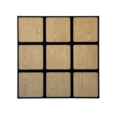 Decorative Acoustic Wall | Ceiling Panel | Square Elements | Interior Cladding | 605x600x18mm | MDF + PET | Oak Finish Decorative Acoustic Wall | Ceiling Panel | Square Elements | Interior Cladding | 605x600x18mm | MDF + PET | Oak Finish