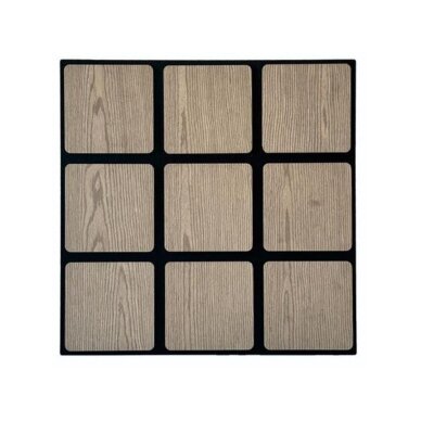 Decorative Acoustic Wall | Ceiling Panel | Square Elements | Interior Cladding | 605x600x18mm | MDF + PET | Oak Finish Decorative Acoustic Wall | Ceiling Panel | Square Elements | Interior Cladding | 605x600x18mm | MDF + PET | Oak Finish