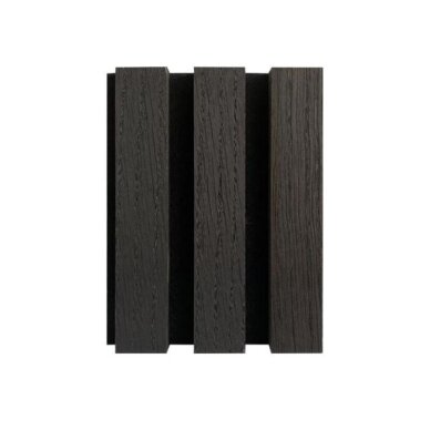 Dekoratiivne akustiline seina | laepaneel | liistpaneel | siseviimistlus | 600x600x22mm | MDF + PET | naturaalne suitsutatud tamm