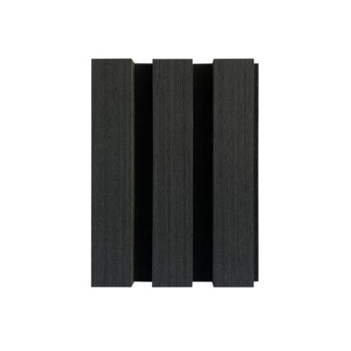 Dekoracyjny panel akustyczny ścienny | sufitowy | panel lamelowy | wykończenie wnętrz | 2400x600x22mm | MDF + PET | imitacja czarnego dębu