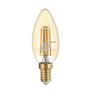 Декоративная LED лампа E14 | форма свечи | 4W | 2500K | 400lm | 300° | 35 x 98 мм | золотая | IP20 | Optonica SP4-A4 Декоративная LED лампа E14 | форма свечи | 4W | 2500K | 400lm | 300° | 35 x 98 мм | золотая | IP20 | Optonica SP4-A4