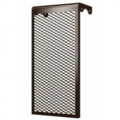 Decorative steel radiator grille – cover | for 7-section cast iron radiator | metal | 690x610x140mm | black | DRG7