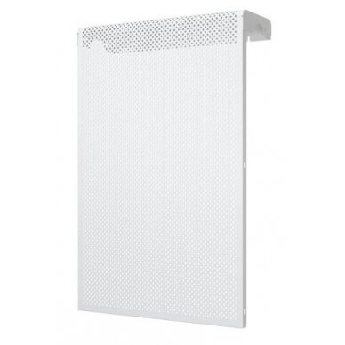 Decorative steel radiator grille – cover | for 5-section cast iron radiator | perforated | metal | 490x610x140mm | white | DRG5 perf
