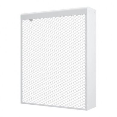 Dekoratīvs tērauda radiatora režģis – apdare | 5 sekciju čuguna radiatoram | metāla | 490x610x140mm | balts | DRG5 3