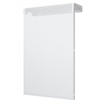 Decorative steel radiator grille – cover | for 5-section cast iron radiator | perforated | metal | 490x610x140mm | white | DRG5 perf