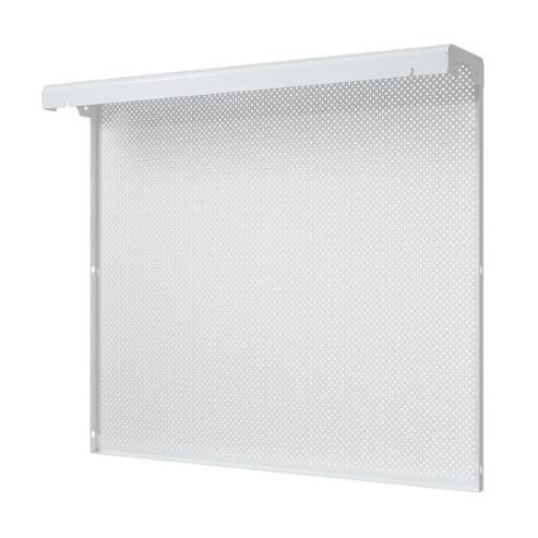 Decorative steel radiator grille – cover | for 7-section cast iron radiator | perforated | metal | 690x610x140mm | white | DRG7 perf 1