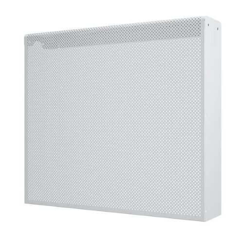 Decorative steel radiator grille – cover | for 7-section cast iron radiator | perforated | metal | 690x610x140mm | white | DRG7 perf 3
