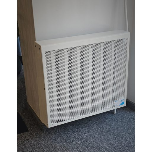 Dekoratīvs tērauda radiatora režģis – apdare | 6 sekciju čuguna radiatoram | metāla | 590x610x140mm | bēšs | DRG6 2