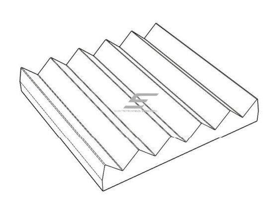 Akustinė | garsą sugerianti porolono plokštė | trikampio formos reljefas | 300x300x50mm | juoda 1 Akustinė | garsą sugerianti porolono plokštė | trikampio formos reljefas | 300x300x50mm | juoda 1