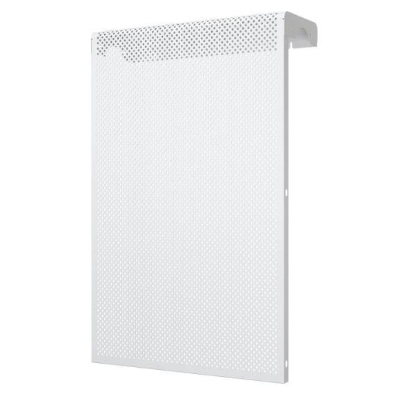 Dekoratiivne terasest radiaatori rest – viimistlus | 4-sektsioonilisele malmradiaatorile | perforeeritud | metallist | 390x610x140mm | valge | DRG4 perf
