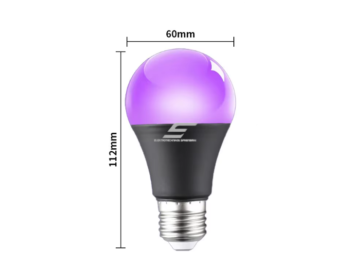 Ultravioletinė LED lemputė | 10W | E27 | 85–265V | 500 lm | 30 000 val. | dekoratyviniam apšvietimui ir fluorescencijos efektams 1 Ultravioletinė LED lemputė | 10W | E27 | 85–265V | 500 lm | 30 000 val. | dekoratyviniam apšvietimui ir fluorescencijos efektams 1