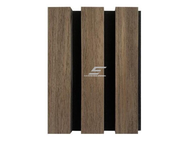 Dekoratyvinė akustinė sienų | lubų plokštė | lamelė | apdaila | 2400x600x22mm | MDF + PET | dūminio ąžuolo imitacija