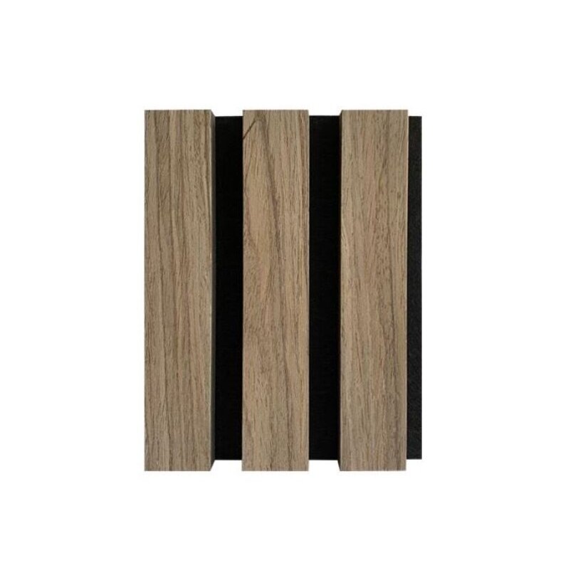 Dekoracyjny panel akustyczny ścienny | sufitowy | panel lamelowy | wykończenie wnętrz | 2400x600x22mm | MDF + PET | imitacja drewna orzechowego Dekoracyjny panel akustyczny ścienny | sufitowy | panel lamelowy | wykończenie wnętrz | 2400x600x22mm | MDF + PET | imitacja drewna orzechowego