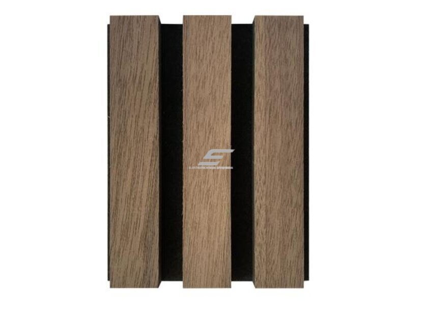 Dekoratyvinė akustinė sienų | lubų plokštė | lamelė | apdaila | 3000x600x22mm | MDF + PET | natūralus riešutmedis