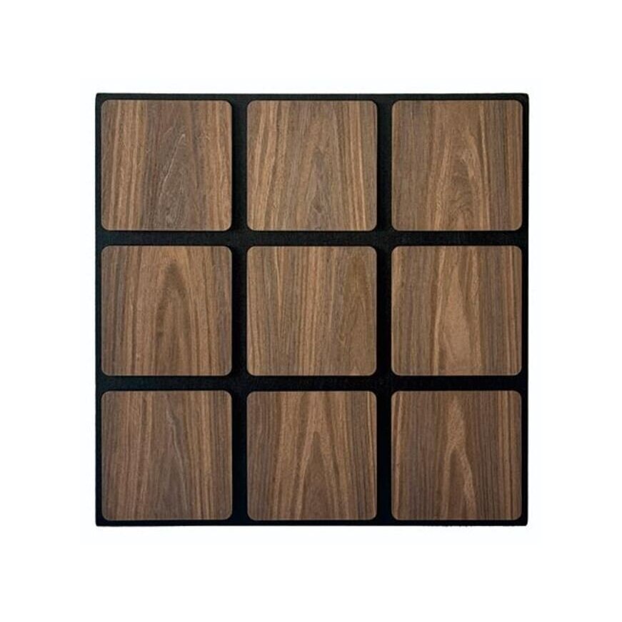 Decorative Acoustic Wall | Ceiling Panel | Square Elements | Interior Cladding | 605x600x18mm | MDF + PET | Smoked Oak Finish Decorative Acoustic Wall | Ceiling Panel | Square Elements | Interior Cladding | 605x600x18mm | MDF + PET | Smoked Oak Finish