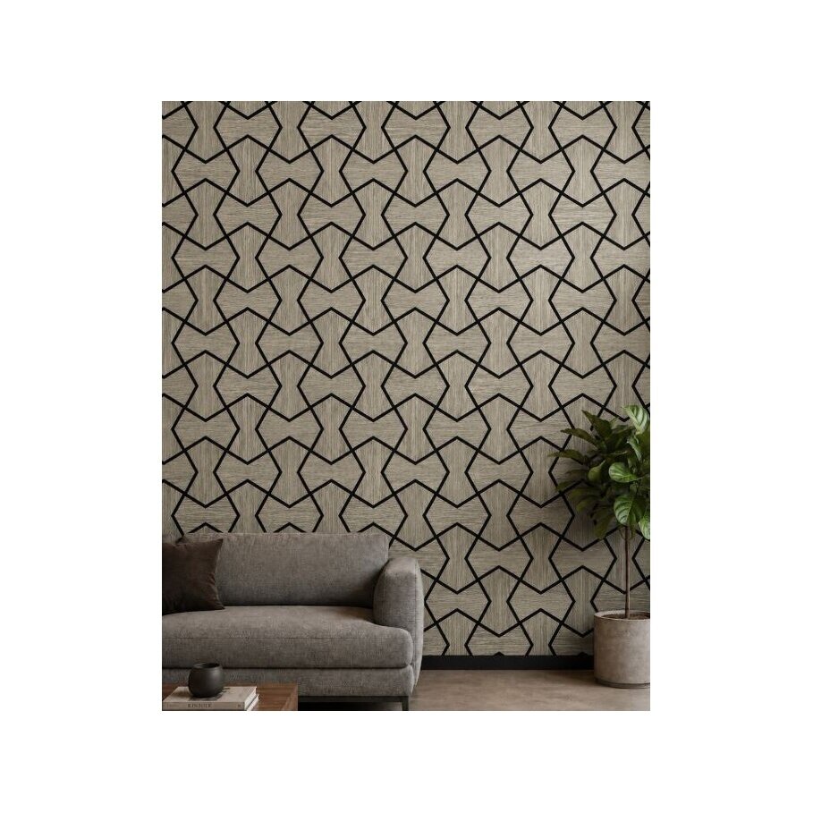 Dekoratīvs akustiskais sienu | griestu panelis | interjera apdare | smilšu pulksteņa formas elementi | 861,94x482,87x18mm | MDF + PET | pelēkā ozola imitācija 2
