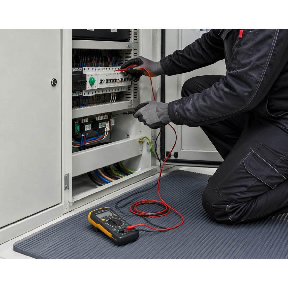 Dielectric insulating mat | Class 0 | up to 1000V | IEC 61111 | 3mm | 1x10m | non-slip | for electrical protection near switchboards and equipment | black 1 Dielectric insulating mat | Class 0 | up to 1000V | IEC 61111 | 3mm | 1x10m | non-slip | for electrical protection near switchboards and equipment | black 1