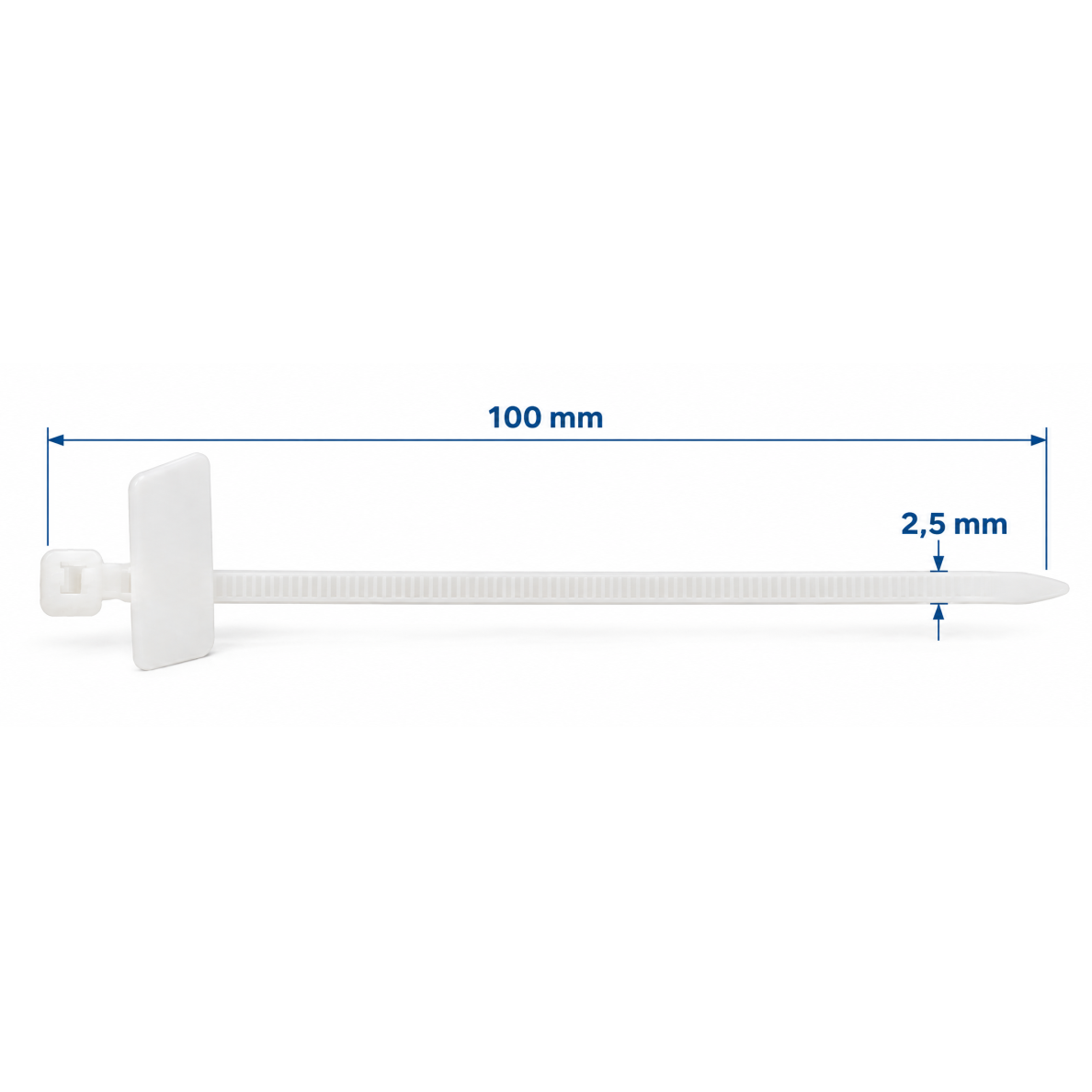 Cable ties with marking tag | 2.5x100mm | white | 100 pcs. | IEK | 4606056167535 3 Cable ties with marking tag | 2.5x100mm | white | 100 pcs. | IEK | 4606056167535 3