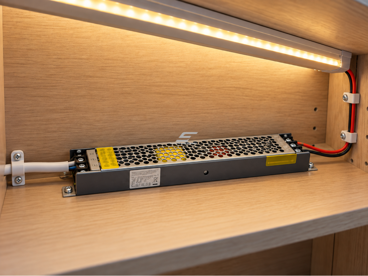 Dimeriuojamas | reguliuojamas maitinimo šaltinis LED juostai | 250W | 20,8A | 12VDC | 287x50x30mm | IP20 | 4779041468570 1