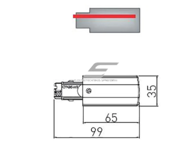 Maitinimo šaltinis bėgeliui X-RAIL | 3F | kairinis | 99x35mm | baltas | GTV Lighting | XAE-KZASLB-00 | 5901867193308 Maitinimo šaltinis bėgeliui X-RAIL | 3F | kairinis | 99x35mm | baltas | GTV Lighting | XAE-KZASLB-00 | 5901867193308