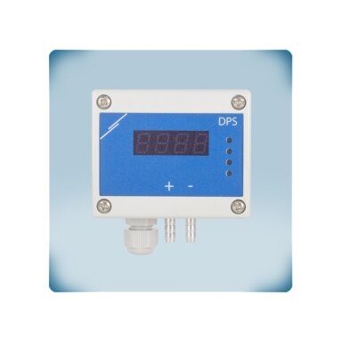 Differential pressure transmitter with display | 0-4000Pa | 0-10VDC/0-20mA/PWM | Modbus RTU | 24VDC | 4-wire | IP65 | Sentera Controls | DPS-F-4K0