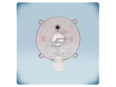 Diferencinio slėgio relė | 50-500Pa | perjungiamas kontaktas | 250VAC | IP54 | Sentera Controls | PSW--500 1