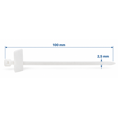 Cable ties with marking tag | 2.5x100mm | white | 100 pcs. | IEK | 4606056167535 3 Cable ties with marking tag | 2.5x100mm | white | 100 pcs. | IEK | 4606056167535 3
