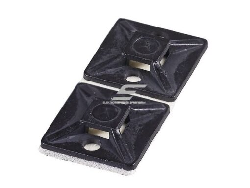 Lipni aikštelė | dirželiui tvirtinti | 19x19mm | juoda | 100 vnt. | Haupa | 262161