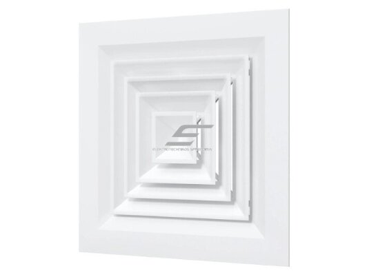 Difuzorius 595x595mm | 4 krypčių | vėdinimo | ventiliacijos sistemoms | aliuminis | baltas | D6060A4V Difuzorius 595x595mm | 4 krypčių | vėdinimo | ventiliacijos sistemoms | aliuminis | baltas | D6060A4V