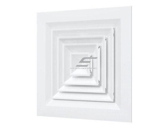 Difuzorius 295x295mm | 4 krypčių | vėdinimo | ventiliacijos sistemoms | aliuminis | baltas | D3030A4V