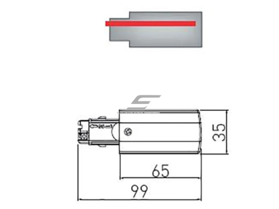 Maitinimo šaltinis bėgeliui X-RAIL | 3F | kairinis | 99x35mm | baltas | GTV Lighting | XAE-KZASLB-00 | 5901867193308 1 Maitinimo šaltinis bėgeliui X-RAIL | 3F | kairinis | 99x35mm | baltas | GTV Lighting | XAE-KZASLB-00 | 5901867193308 1