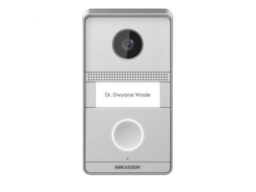 Domofonas | telefonspynė | pasikalbėjimo įrenginys | su kamera | 2MP | 48VDC | 150x82x23,5mm | IP65 | įleidžiamas | sidabrinis | Hikvision | DS-KV1101-ME2