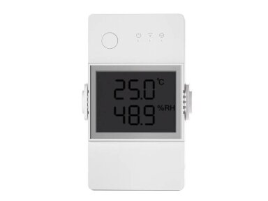 Išmanus skaitmeninis temperatūros ir drėgmės valdiklis | 20A | 100-240VAC | baltas | DIN | Wi-Fi | TH Elite | SONOFF | THR320D | 6920075777543 Išmanus skaitmeninis temperatūros ir drėgmės valdiklis | 20A | 100-240VAC | baltas | DIN | Wi-Fi | TH Elite | SONOFF | THR320D | 6920075777543