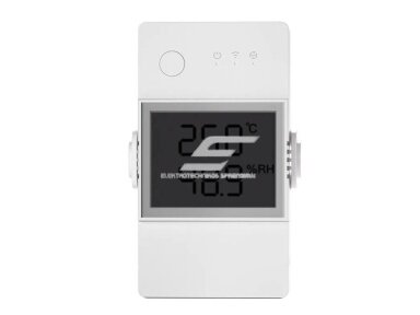 Išmanus skaitmeninis temperatūros ir drėgmės valdiklis | 16A | 100-240VAC | baltas | DIN | Wi-Fi | TH Elite | SONOFF | THR316D | 6920075777529 Išmanus skaitmeninis temperatūros ir drėgmės valdiklis | 16A | 100-240VAC | baltas | DIN | Wi-Fi | TH Elite | SONOFF | THR316D | 6920075777529