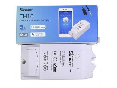 Išmanus drėgmės ir temperatūros valdiklis | jutiklis | 1-kanalo | 3500W | 100-240V | Wi-Fi | SONOFF | TH16 | 6920075700954 Išmanus drėgmės ir temperatūros valdiklis | jutiklis | 1-kanalo | 3500W | 100-240V | Wi-Fi | SONOFF | TH16 | 6920075700954