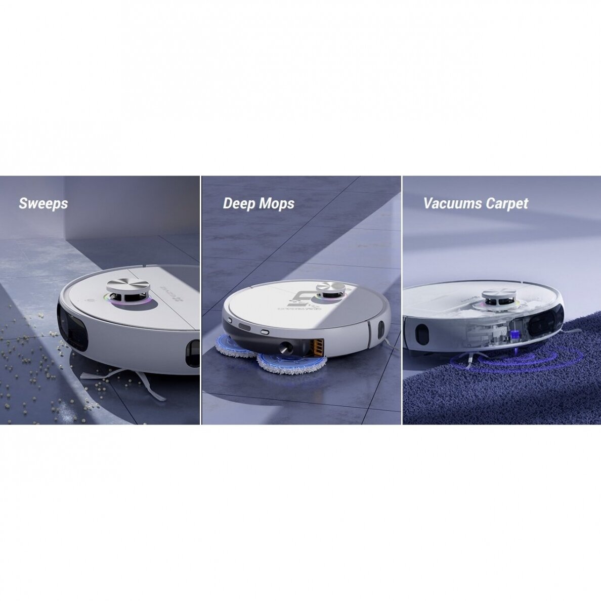 Smart | Automatic Vacuum Cleaner Robot | with Suction and Mopping Function | White | EZVIZ CS-RS2-TWT2 3 Smart | Automatic Vacuum Cleaner Robot | with Suction and Mopping Function | White | EZVIZ CS-RS2-TWT2 3