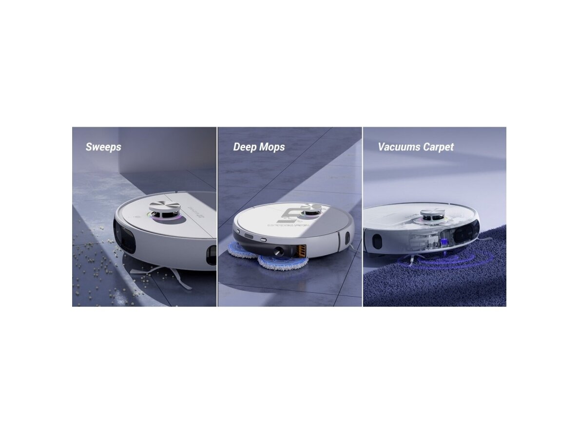 Išmanus | automatinis dulkių siurblys robotas | su siurbimo ir plovimo funkcija | baltas | EZVIZ CS-RS2-TWT2 3