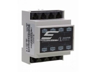 Tinklo šakotuvas RS485 | invertek dažnių keitikliams | 8 krypčių | RJ45 | E3 | P2 | ECO | lift | OPT-2-RJHUB-IN