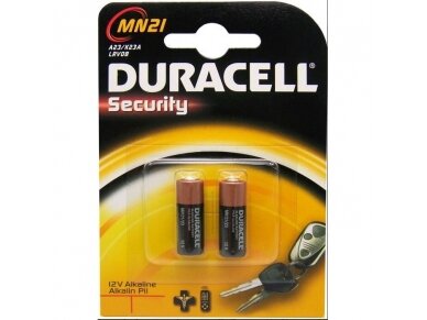 Elementai | baterijos | 12V | 23A | MN21 | šarminė | Duracell 5000394203969 1 Elementai | baterijos | 12V | 23A | MN21 | šarminė | Duracell 5000394203969 1