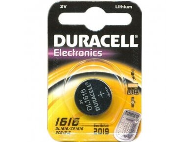Elementas | baterija | 3V | CR 1616 | Duracell | 5000394030336 Elementas | baterija | 3V | CR 1616 | Duracell | 5000394030336