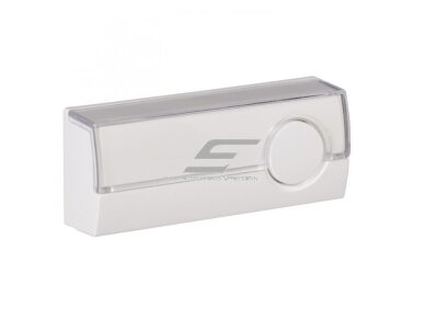 Durų skambutis | mygtukas | 1A | 250VAC | 80x21x33mm | IP44 | baltas | Zamel | PDJ-213 | 3902 2