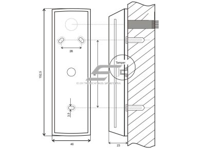Prieigos valdiklis | išorinis kortelių skaitytuvas su klaviatūra | 12VDC | 150x46x23mm | IP65 | juodas | ROGER | PR311SE-G 4