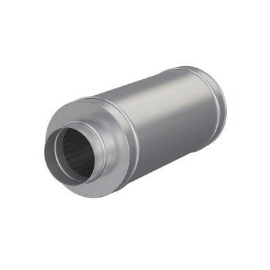 Gaisa kanāla trokšņu slāpētājs | ventilācijas | gaisa ventilācijas sistēmām | D160 | 600mm | sudraba krāsā | cinkots tērauds | 160DUS60 1 Gaisa kanāla trokšņu slāpētājs | ventilācijas | gaisa ventilācijas sistēmām | D160 | 600mm | sudraba krāsā | cinkots tērauds | 160DUS60 1