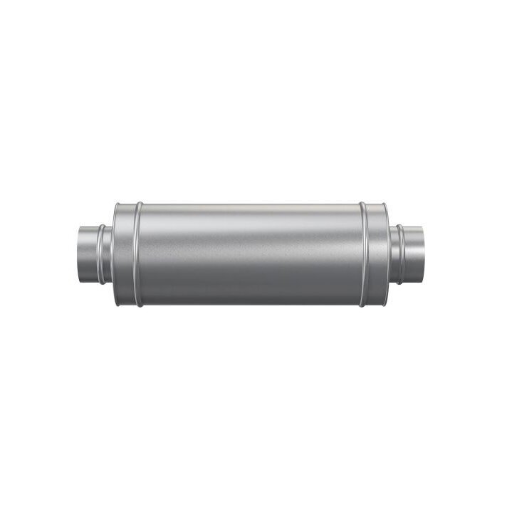 Gaisa kanāla trokšņu slāpētājs | ventilācijas | gaisa ventilācijas sistēmām | D125 | 600mm | sudraba krāsā | cinkots tērauds | 125DUS60 2 Gaisa kanāla trokšņu slāpētājs | ventilācijas | gaisa ventilācijas sistēmām | D125 | 600mm | sudraba krāsā | cinkots tērauds | 125DUS60 2
