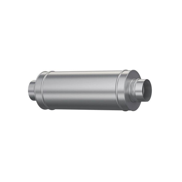 Gaisa kanāla trokšņu slāpētājs | ventilācijas | gaisa ventilācijas sistēmām | D125 | 600mm | sudraba krāsā | cinkots tērauds | 125DUS60 Gaisa kanāla trokšņu slāpētājs | ventilācijas | gaisa ventilācijas sistēmām | D125 | 600mm | sudraba krāsā | cinkots tērauds | 125DUS60