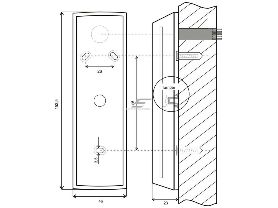 Prieigos valdiklis | išorinis kortelių skaitytuvas su klaviatūra | 12VDC | 150x46x23mm | IP65 | juodas | ROGER | PR311SE-G 4 Prieigos valdiklis | išorinis kortelių skaitytuvas su klaviatūra | 12VDC | 150x46x23mm | IP65 | juodas | ROGER | PR311SE-G 4