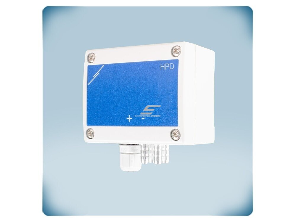 Dvigubas diferencinio slėgio daviklis | 2×0-1000Pa | 2×0-10VDC/0-20mA/PWM | Modbus RTU | 24VAC/VDC | 3 laidų | IP65 | Sentera Controls | HPD-G-1K0 1