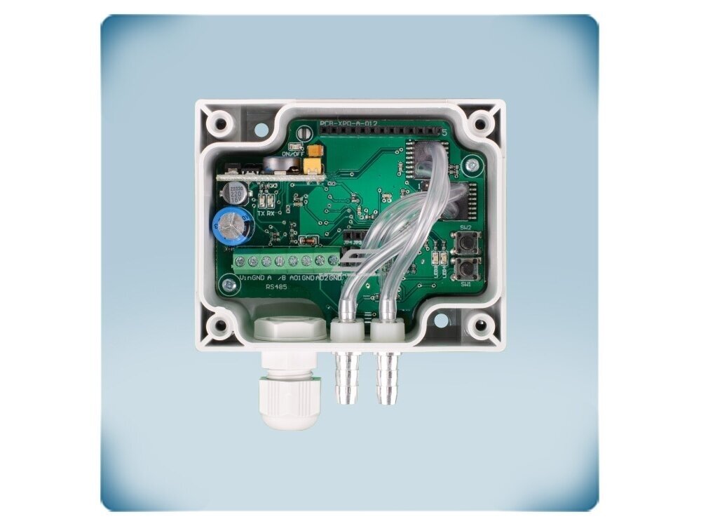 Dvigubas diferencinio slėgio daviklis | 2×0-4000Pa | 2×0-10VDC/0-20mA/PWM | Modbus RTU | 24VDC | 4 laidų | IP65 | Sentera Controls | HPD-F-4K0 5