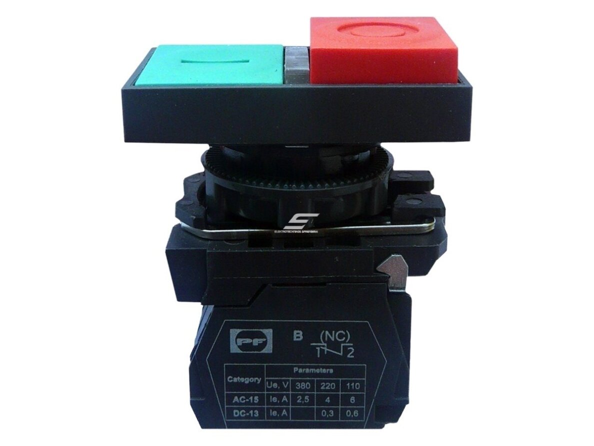 Dvigubas mygtukas | START–STOP | 22 mm | 1NO+1NC | raudona-žalia | be pašvietimo | plastikinis | IP40 | Promfactor Baltic | FP Prec LG Pl Dvigubas mygtukas | START–STOP | 22 mm | 1NO+1NC | raudona-žalia | be pašvietimo | plastikinis | IP40 | Promfactor Baltic | FP Prec LG Pl